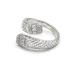 Silver Serpent Crystal Ring