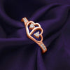 Connected Heart Rose Gold Adjustable Ring