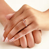 Connected Heart Rose Gold Adjustable Ring