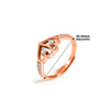 Connected Heart Rose Gold Adjustable Ring