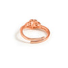 Connected Heart Rose Gold Adjustable Ring