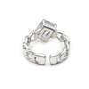 Silver Crystal Aura Ring