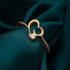 Rose Gold Single Heart Adjustable Ring