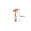 Rose Gold Single Heart Adjustable Ring