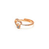 Rose Gold Single Heart Adjustable Ring