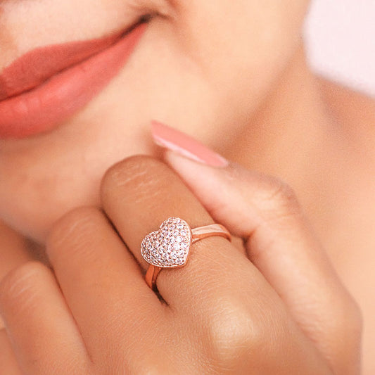 Rose Gold Heart Allure Ring