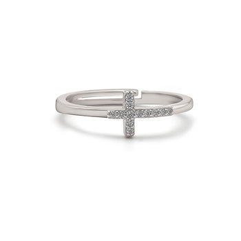 Silver Christ Halo Ring