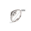 Connected Heart Silver Adjustable Ring