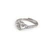 Connected Heart Silver Adjustable Ring