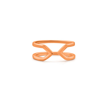 Rose Gold Curve & Edge Ring