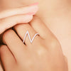 Silver Crystal Zap Ring