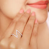 Silver Crystal Zap Ring