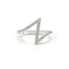 Silver Crystal Zap Ring