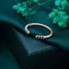 Silver Black Arc Ring