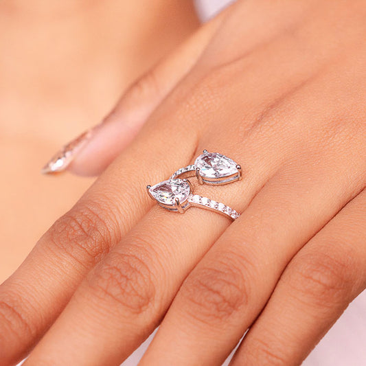 Silver Crystal Ecstasy Ring