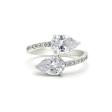 Silver Crystal Ecstasy Ring