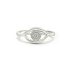 Silver Crest Eye Ring