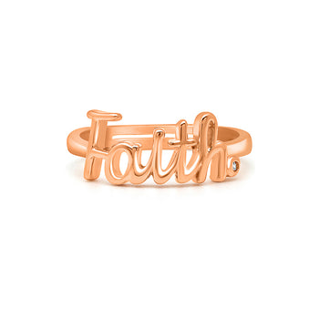 Rose Gold Faith Forever Ring