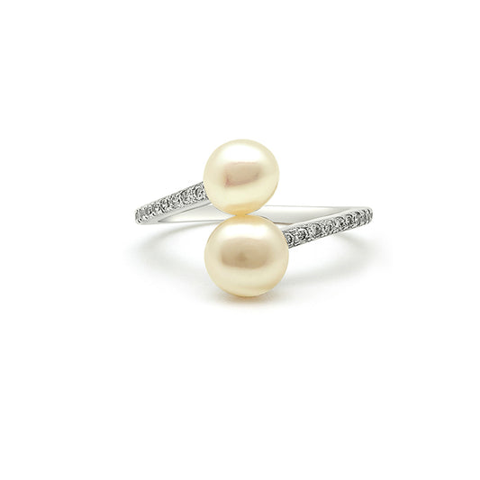 Silver Pearl Shore Ring