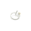 Silver Pearl Bling Ring