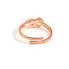 Rose Gold Crystal Cuddle Adjustable Ring