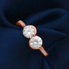 Rose Gold Crystal Cuddle Adjustable Ring