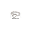 Silver Heart Swirl Ring