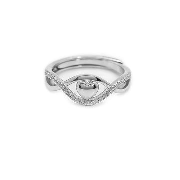 Silver Love Eye Ring