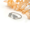 Silver Whispering Hearts Ring