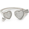 Silver Whispering Hearts Ring