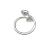 Silver Triad Twist Ring