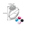 Silver Marigold Ring (5 in 1 Crystal)