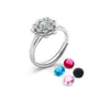 Silver Marigold Ring (5 in 1 Crystal)
