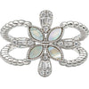 Silver Gracious Wings Ring