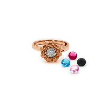 Rose Gold Marigold Ring (5 in 1 Crystal)