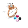 Rose Gold Marigold Ring (5 in 1 Crystal)
