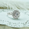 Silver Colour Bloom Ring (5 in 1 Crystal)