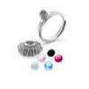 Silver Colour Bloom Ring (5 in 1 Crystal)
