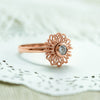 Rose Gold Colour Bloom Ring (5 in 1 Crystal)