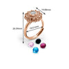 Rose Gold Colour Bloom Ring (5 in 1 Crystal)