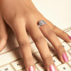 Silver Colour Burst Ring (5 in 1 Crystal)