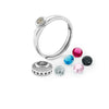 Silver Colour Burst Ring (5 in 1 Crystal)