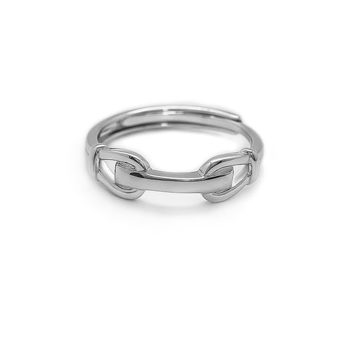 Silver Love Lock Ring