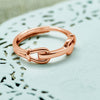 Rose Gold Love Lock Ring