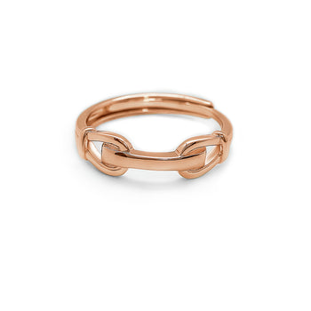Rose Gold Love Lock Ring