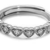 Silver Love Track Ring