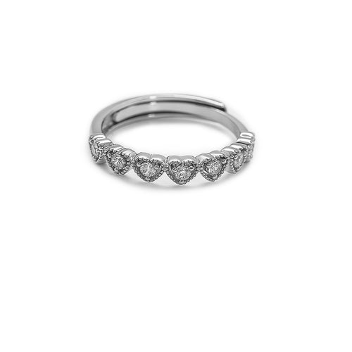 Silver Love Track Ring