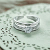 Silver Crystal Queen Ring