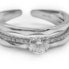 Silver Crystal Queen Ring