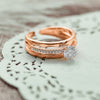 Rose Gold Crystal Queen Ring